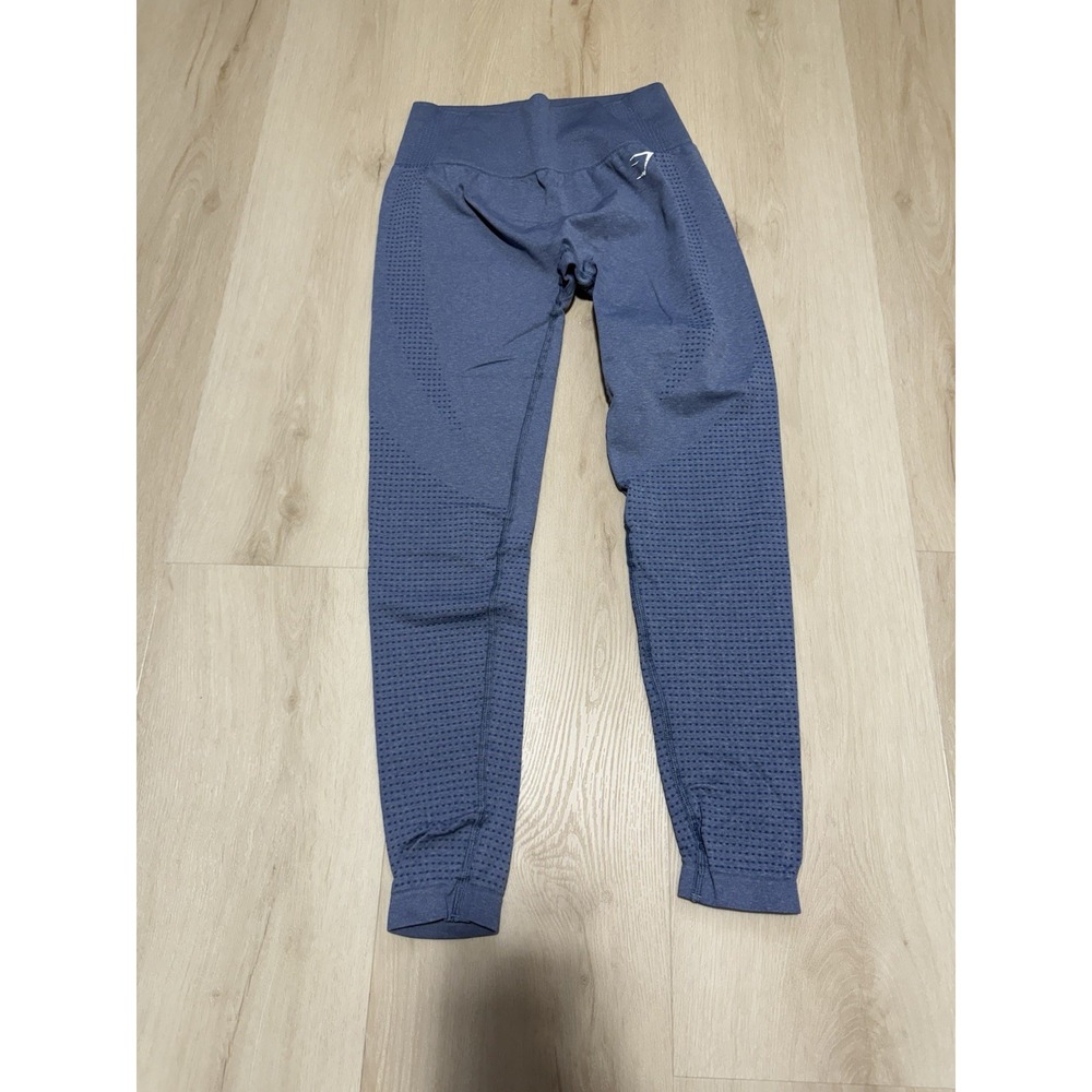 Gymshark Women's Size Small Seamless Leggings Blue Gym CrossFit Stretchy Comfort